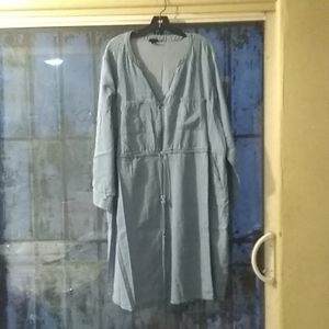 3X Torrid Denim Long Sleeve Dress